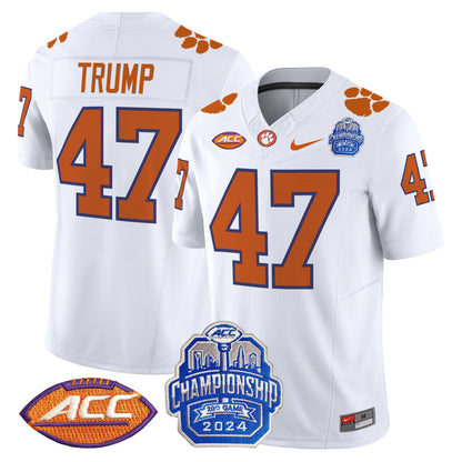 Clemson Tigers 2024 ACC Championship Patch Vapor Limited Jersey - All Stitched