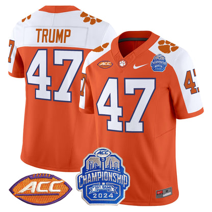 Clemson Tigers 2024 ACC Championship Patch Vapor Limited Jersey - All Stitched