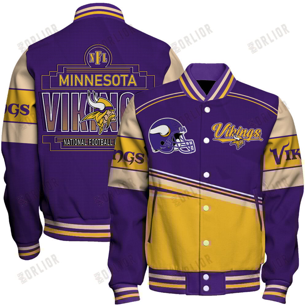 Minnesota Vikings Football Team 2024- 25 Dare To Be Different Unisex Varsity Jacket