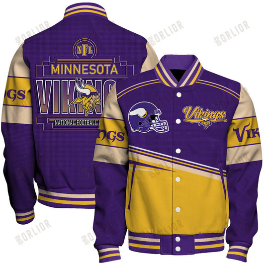 Minnesota Vikings Football Team 2024- 25 Dare To Be Different Unisex Varsity Jacket