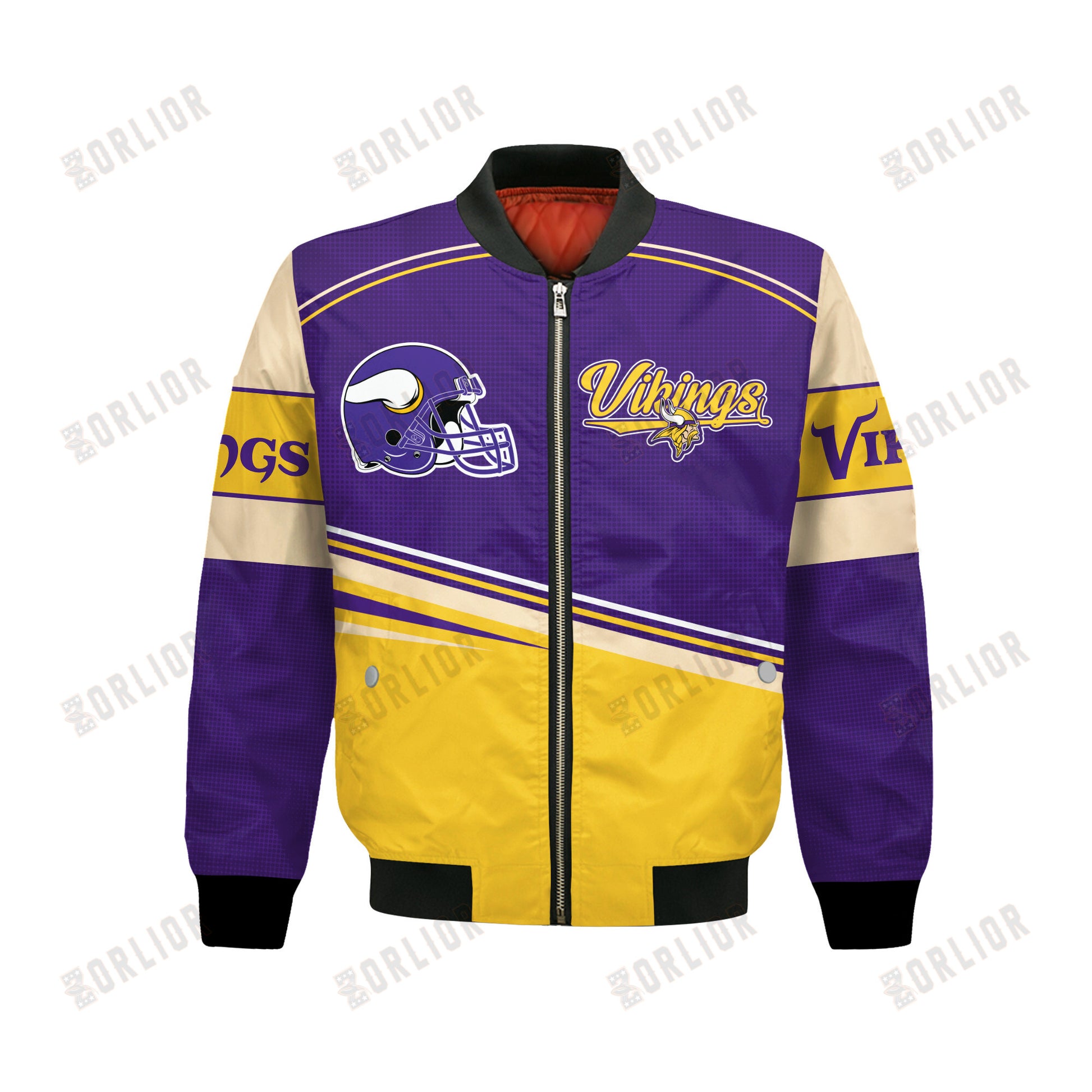 Minnesota Vikings Football Team 2024- 25 Dare To Be Different Bomber Jacket
