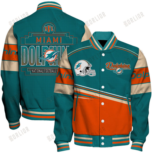 Miami Dolphins Football Team 2024- 25 Dare To Be Different Unisex Varsity Jacket