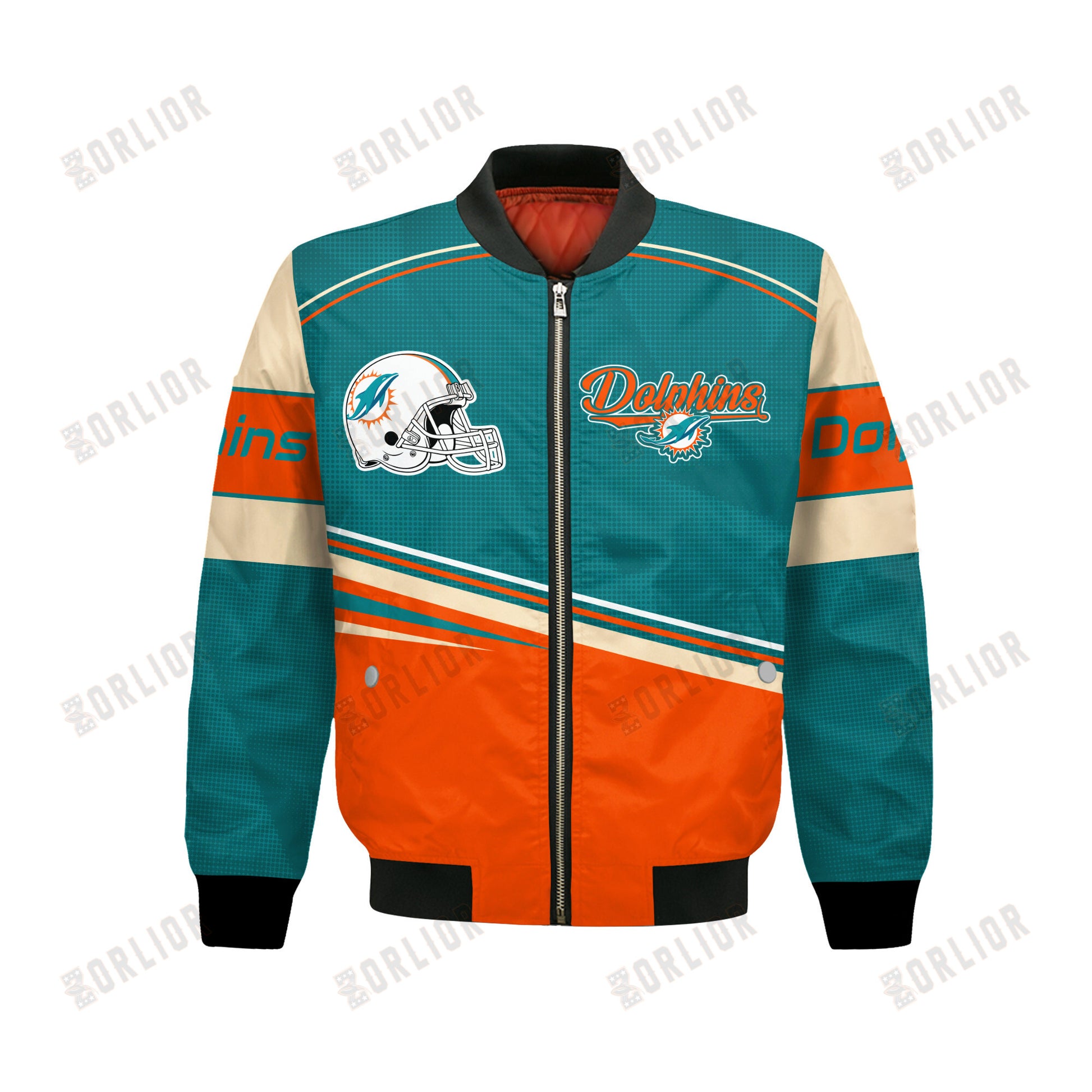 Miami Dolphins Football Team 2024- 25 Dare To Be Different Bomber Jacket