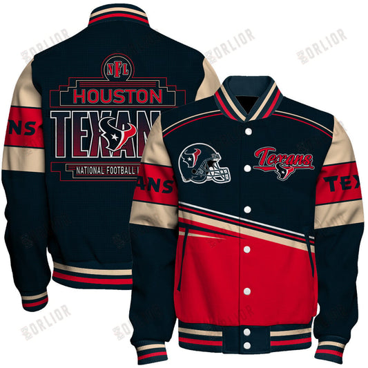 Houston Texans Football Team 2024- 25 Dare To Be Different Unisex Varsity Jacket