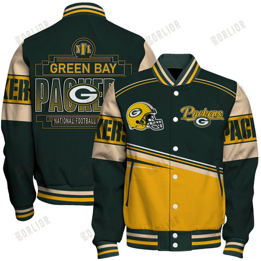 Green Bay Packers Football Team 2024- 25 Dare To Be Different Unisex Varsity Jacket