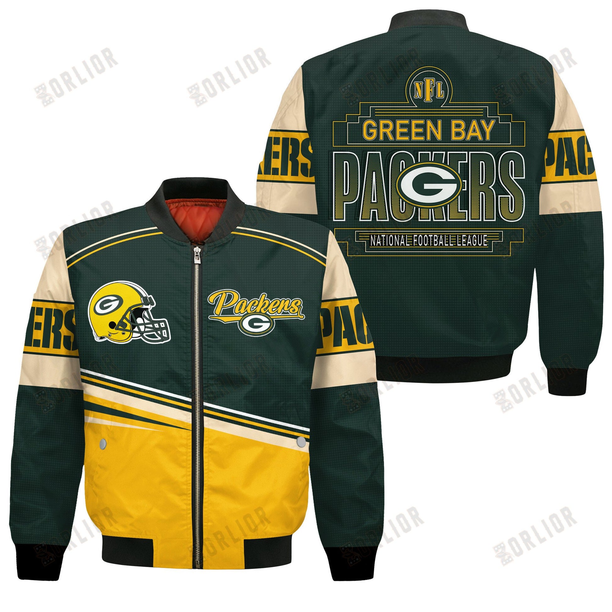 Green Bay Packers Football Team 2024- 25 Dare To Be Different Bomber Jacket