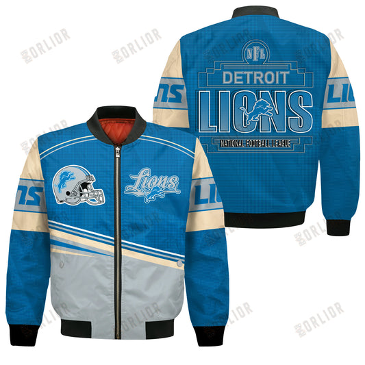 Detroit Lions Football Team 2024- 25 Dare To Be Different Bomber Jacket