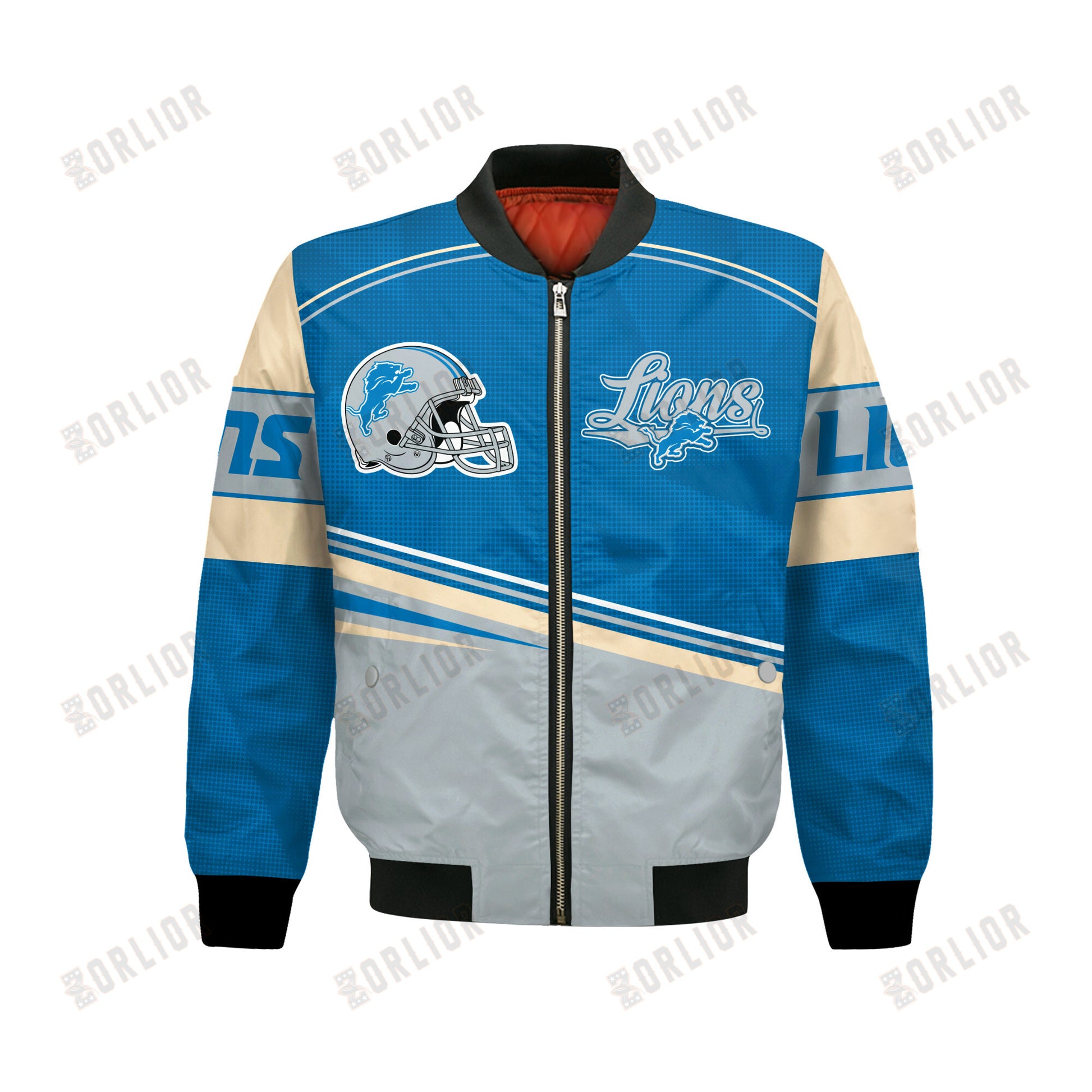 Detroit Lions Football Team 2024- 25 Dare To Be Different Bomber Jacket