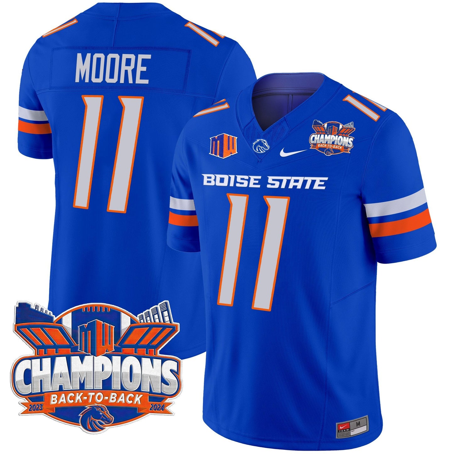 Boise State Broncos 2024 Back To Back Champions Vapor Limited Jersey - All Stitched