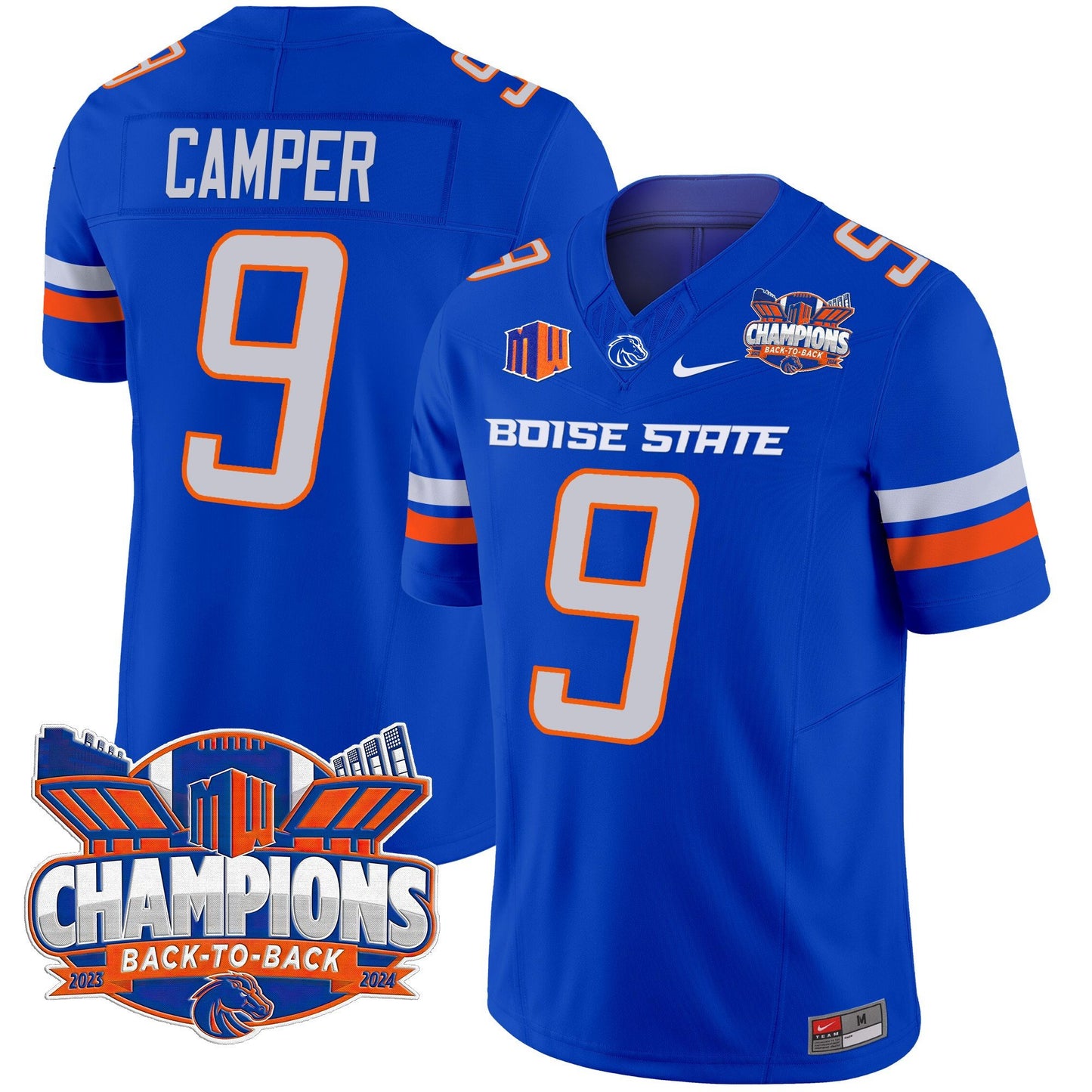 Boise State Broncos 2024 Back To Back Champions Vapor Limited Jersey - All Stitched