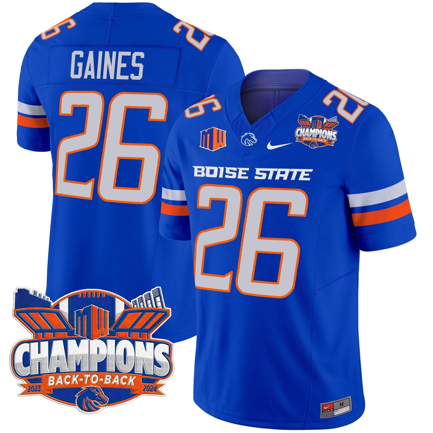 Boise State Broncos 2024 Back To Back Champions Vapor Limited Jersey - All Stitched