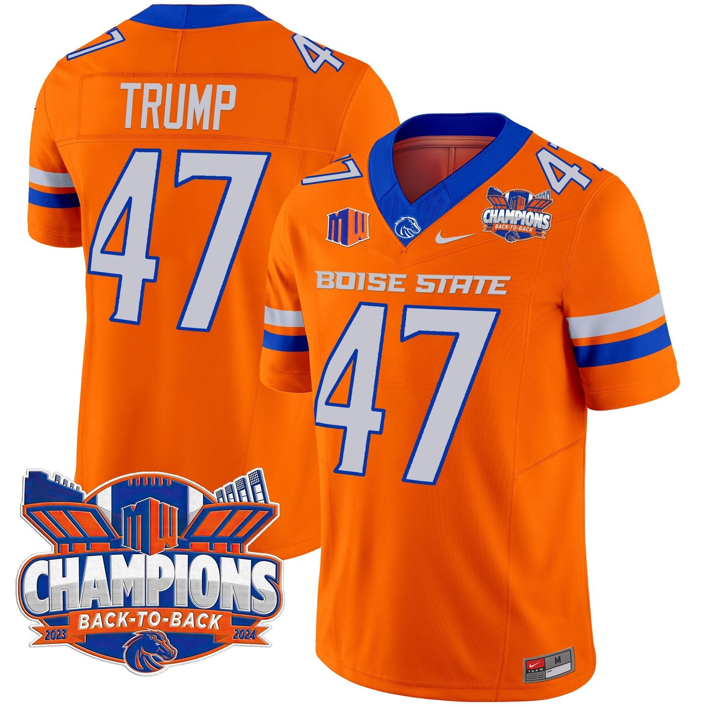 Boise State Broncos 2024 Back To Back Champions Vapor Limited Jersey - All Stitched