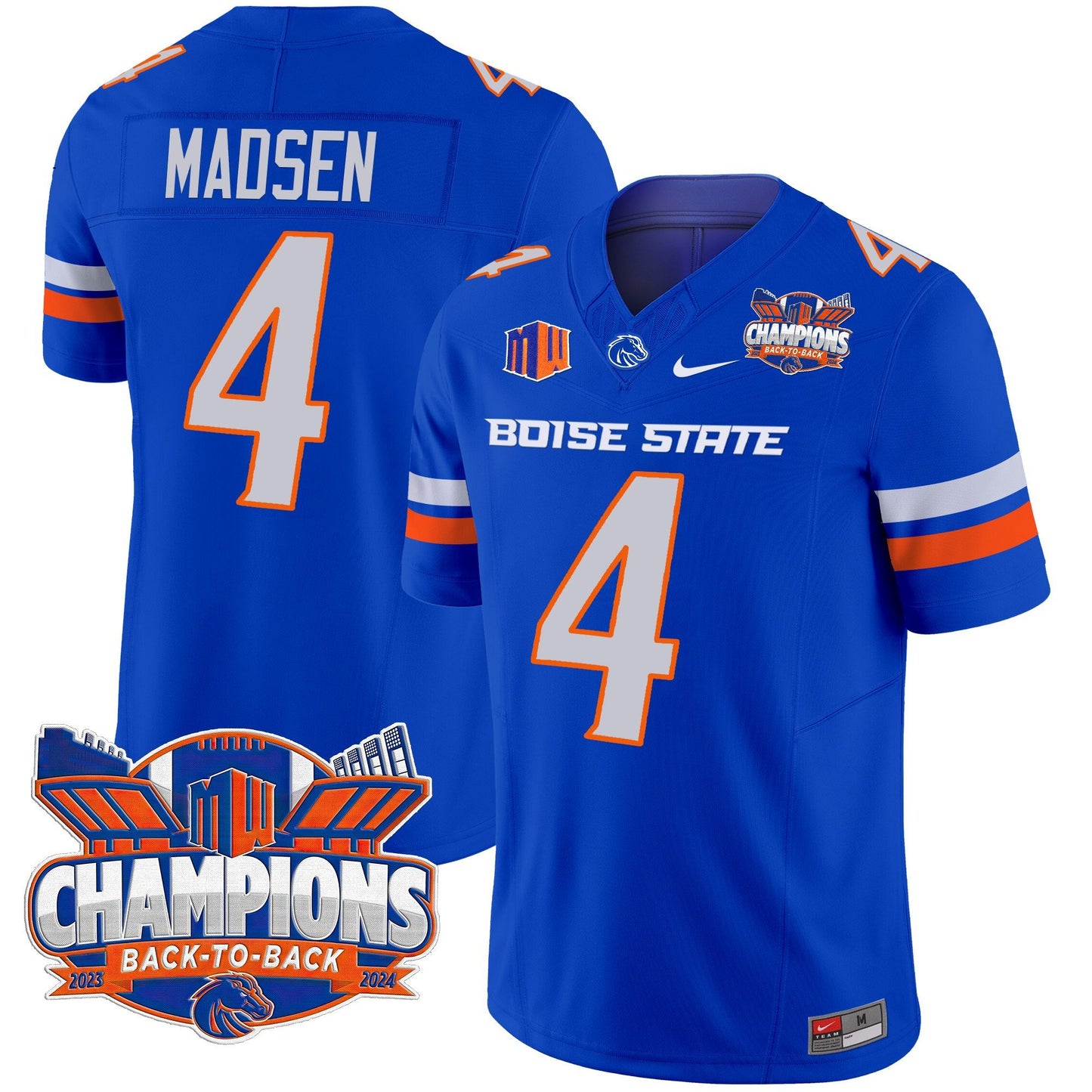 Boise State Broncos 2024 Back To Back Champions Vapor Limited Jersey - All Stitched