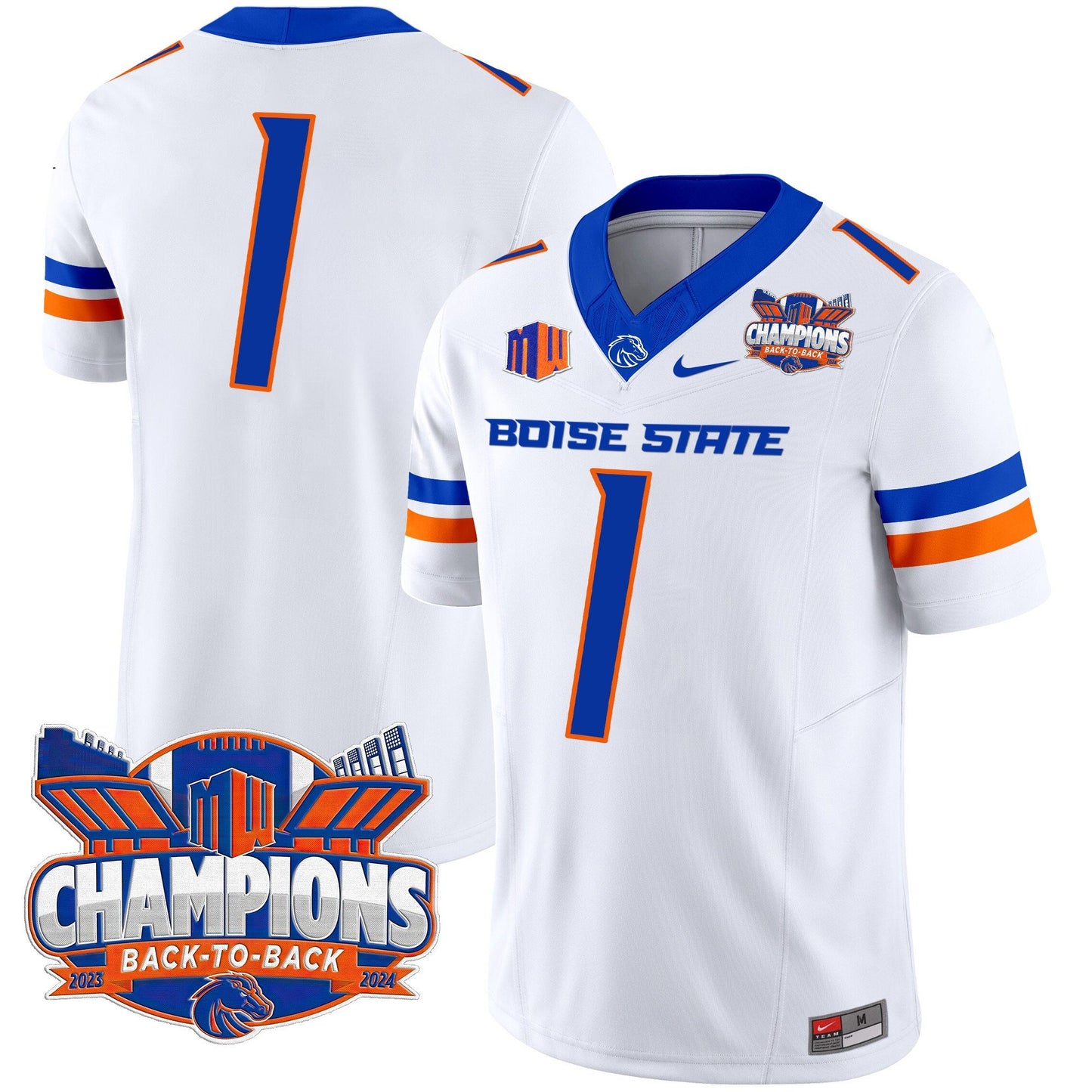 Boise State Broncos 2024 Back To Back Champions Vapor Limited Jersey - All Stitched