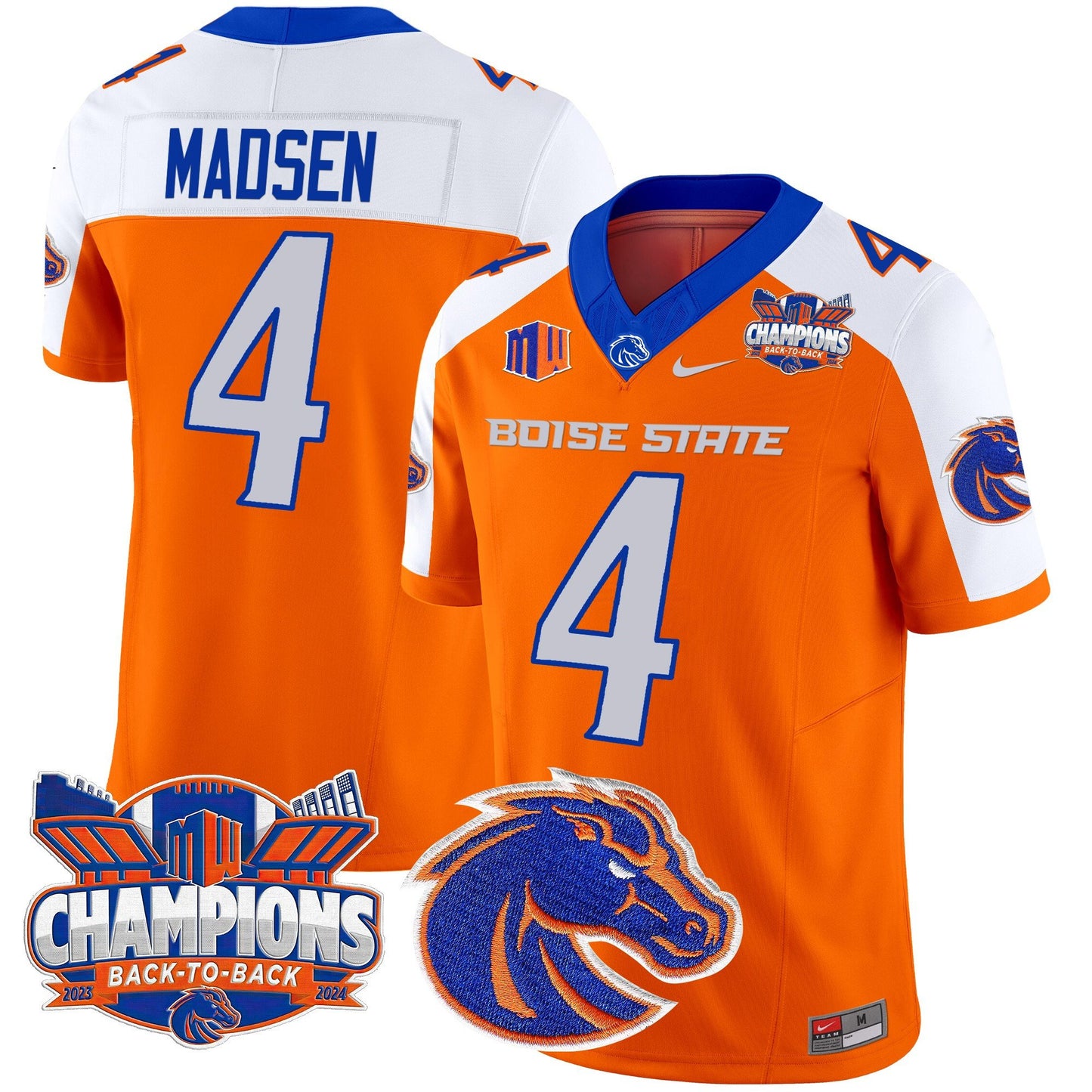 Boise State Broncos 2024 Back To Back Champions Vapor Limited Jersey - All Stitched