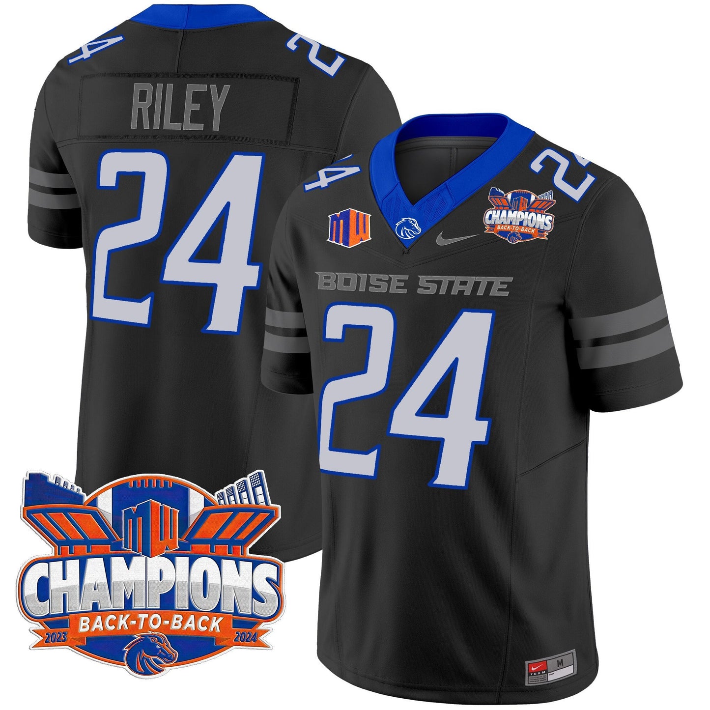 Boise State Broncos 2024 Back To Back Champions Vapor Limited Jersey - All Stitched