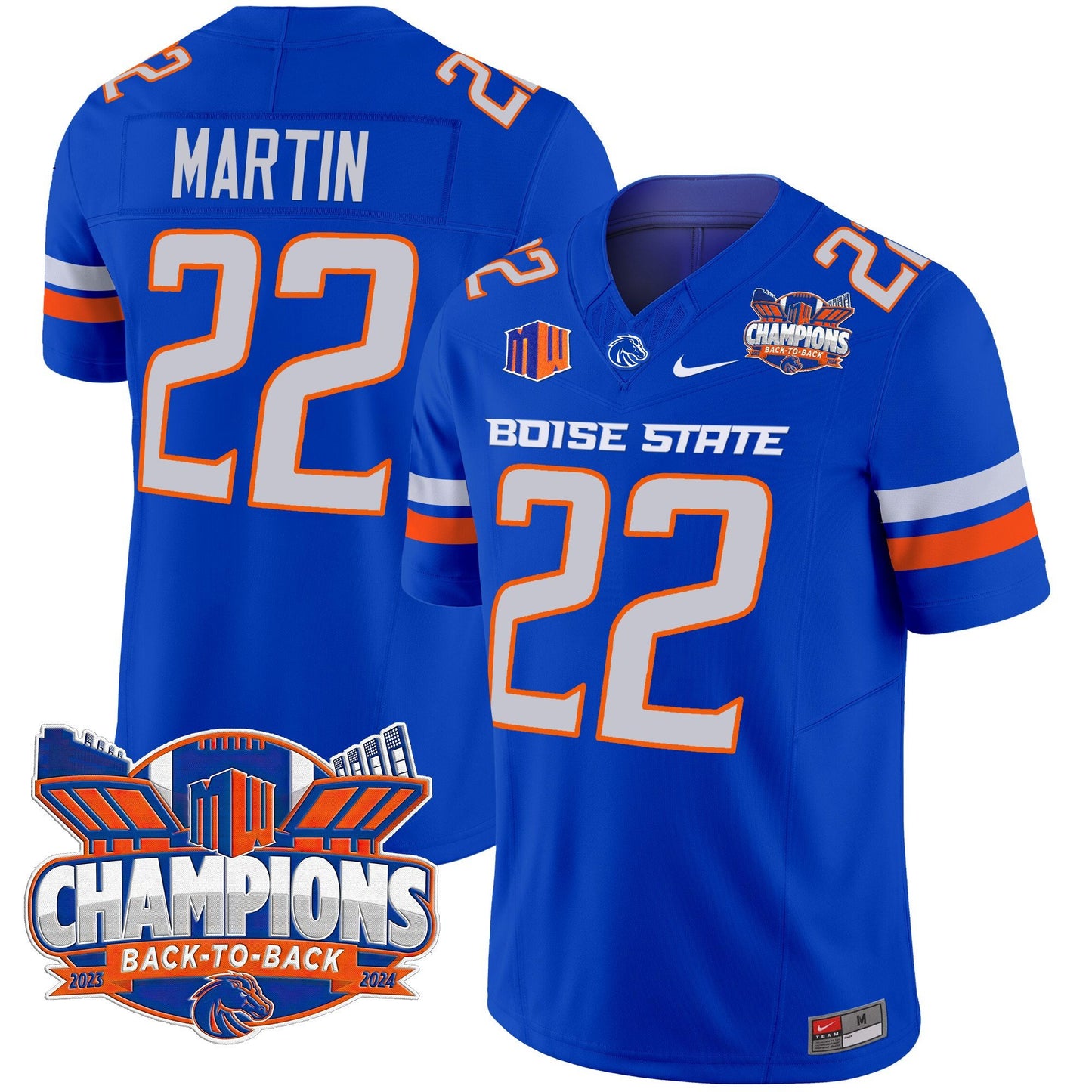 Boise State Broncos 2024 Back To Back Champions Vapor Limited Jersey - All Stitched