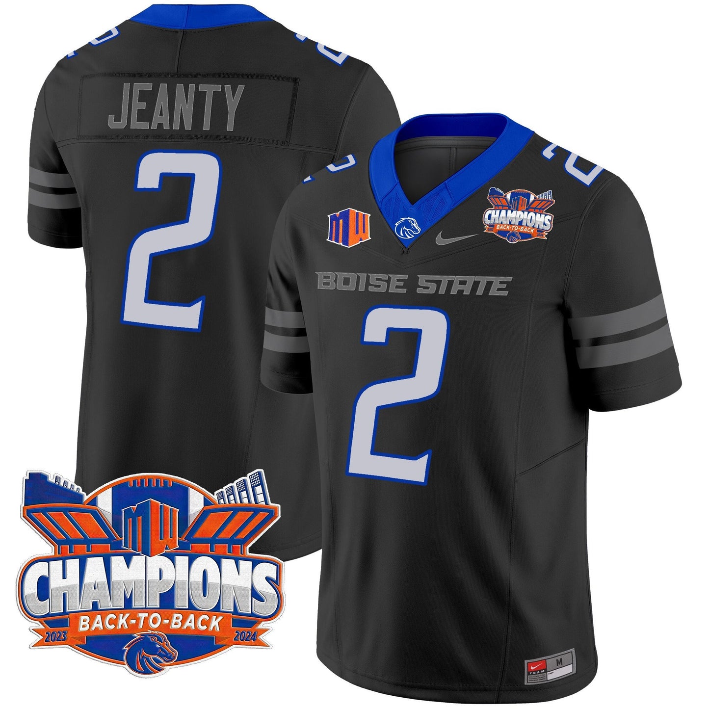 Boise State Broncos 2024 Back To Back Champions Vapor Limited Jersey - All Stitched