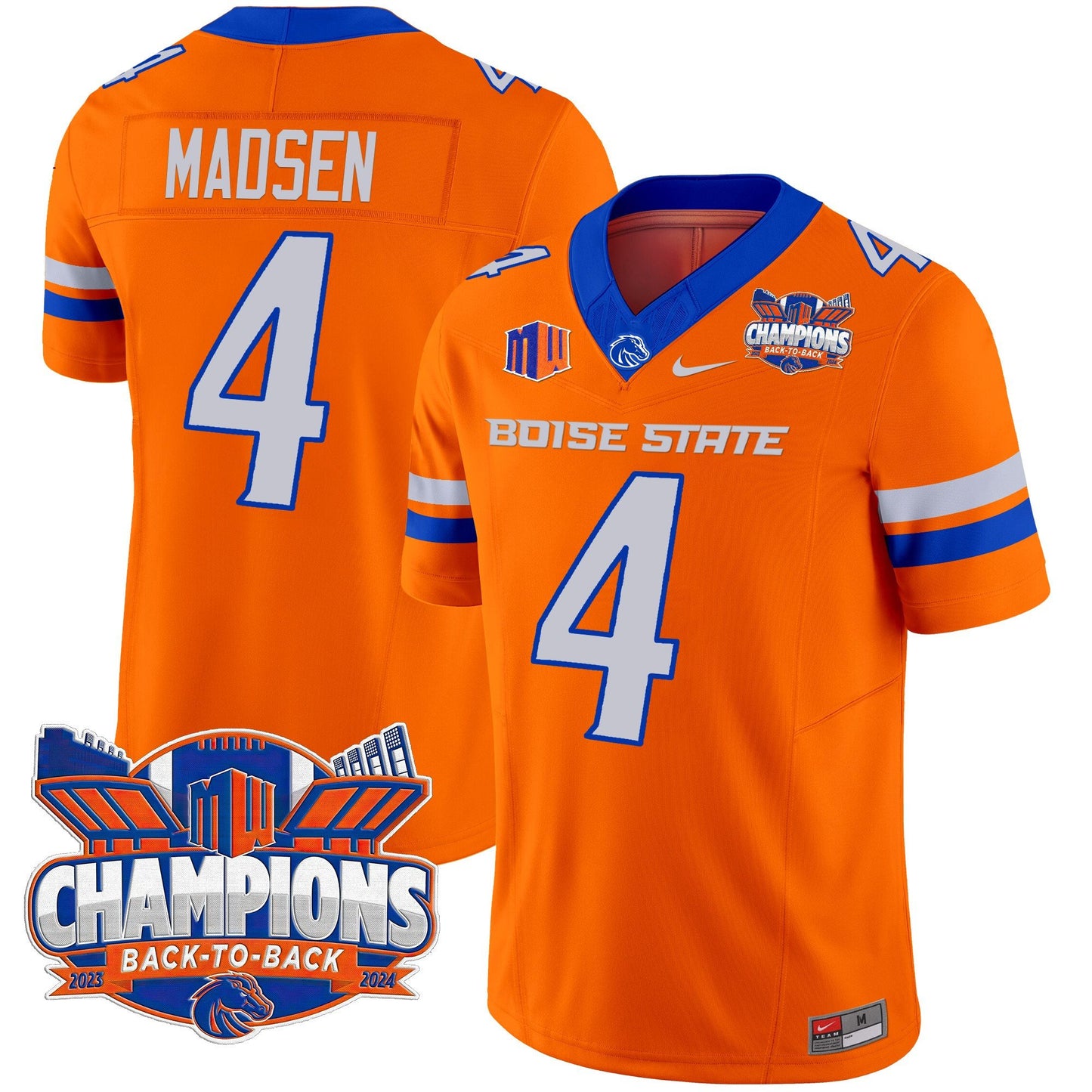 Boise State Broncos 2024 Back To Back Champions Vapor Limited Jersey - All Stitched