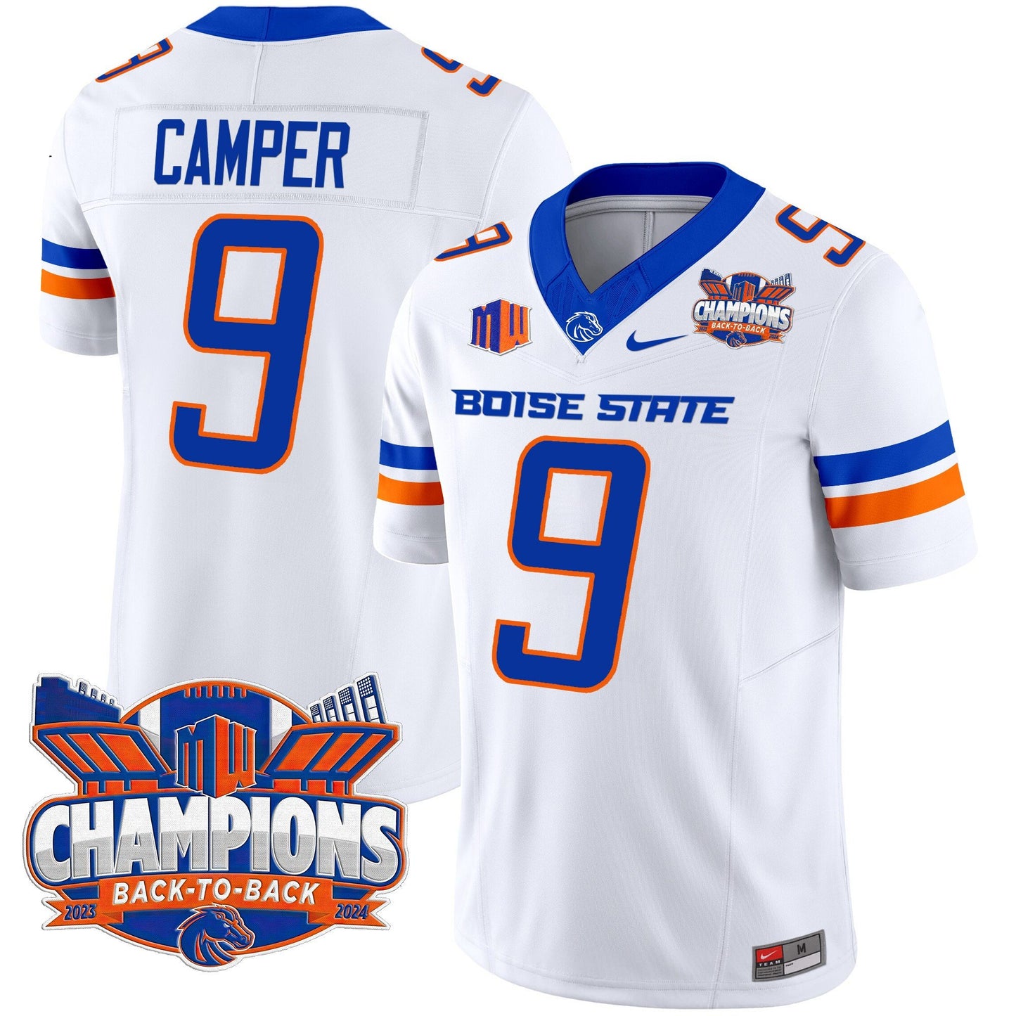 Boise State Broncos 2024 Back To Back Champions Vapor Limited Jersey - All Stitched