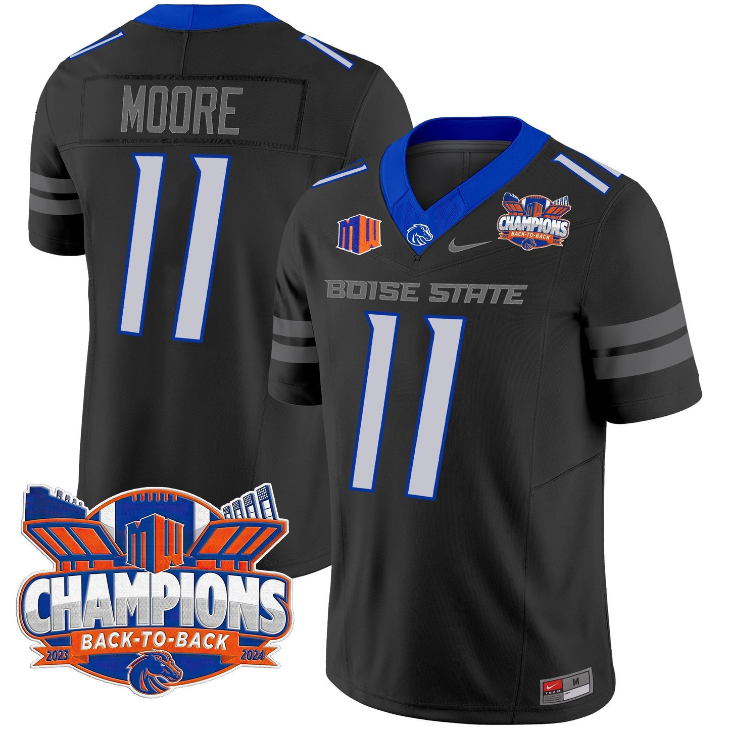 Boise State Broncos 2024 Back To Back Champions Vapor Limited Jersey - All Stitched