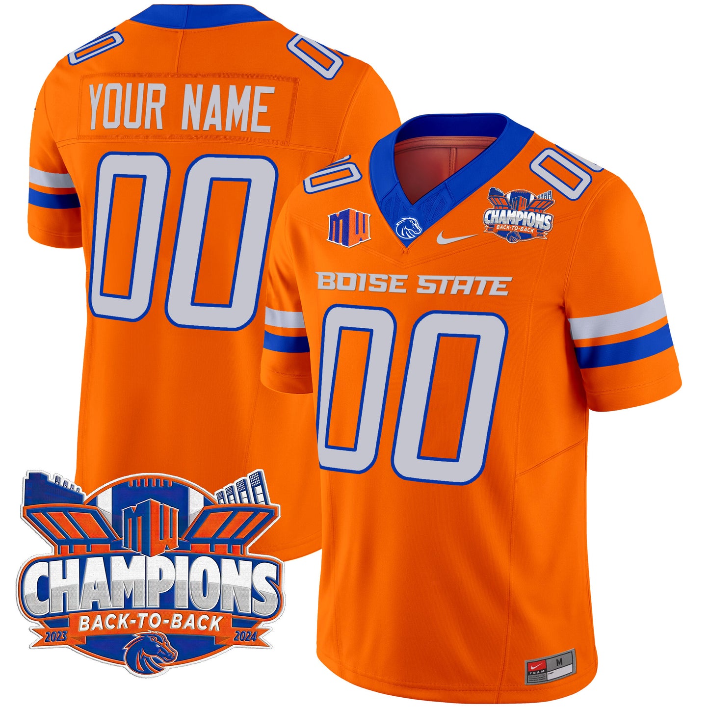 Boise State Broncos 2024 Back To Back Champions Vapor Limited Custom Jersey - All Stitched