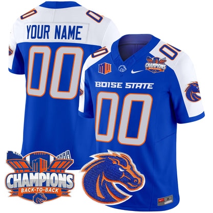 Boise State Broncos 2024 Back To Back Champions Vapor Limited Custom Jersey - All Stitched