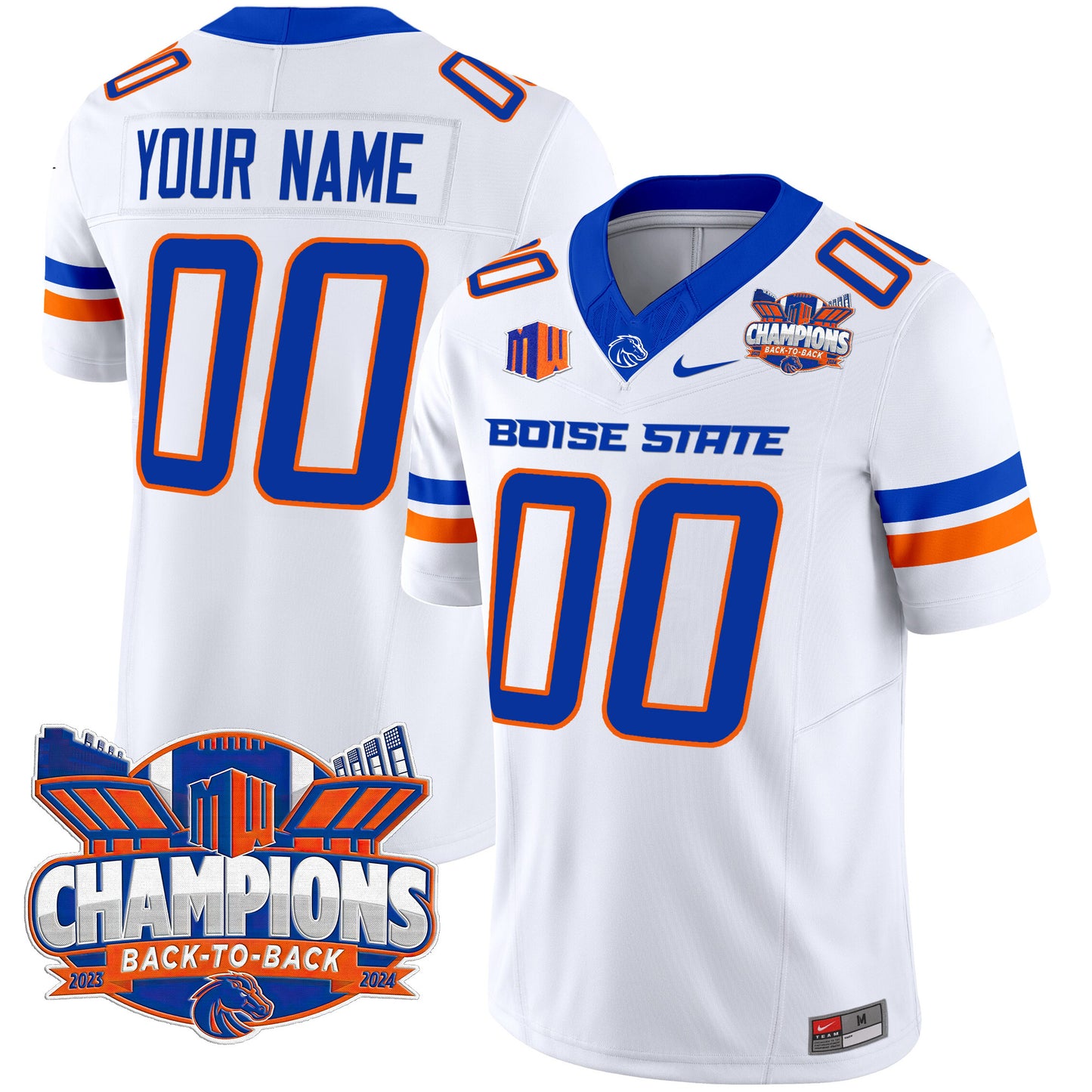 Boise State Broncos 2024 Back To Back Champions Vapor Limited Custom Jersey - All Stitched