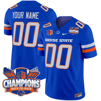 Boise State Broncos 2024 Back To Back Champions Vapor Limited Custom Jersey - All Stitched