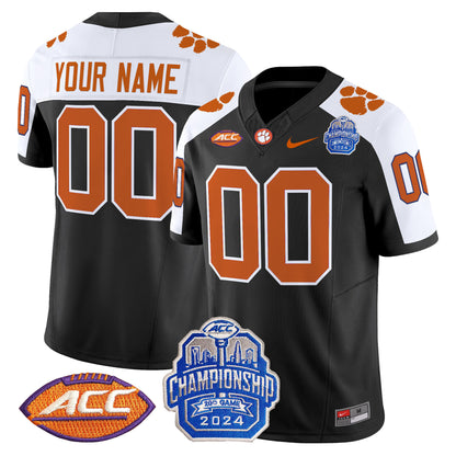 Clemson Tigers 2024 ACC Championship Patch Vapor Limited Custom Jersey - All Stitched