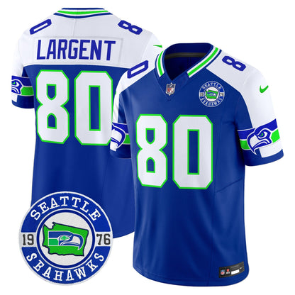 Seahawks 2024 Seattle Est. 1976 Patch Vapor Limited Jersey - All Stitched