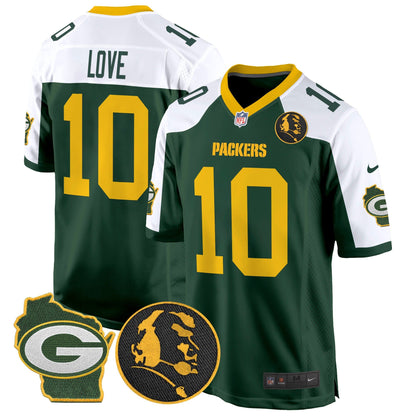 Packers John Madden & Home Patch Game Jersey - All Stitched