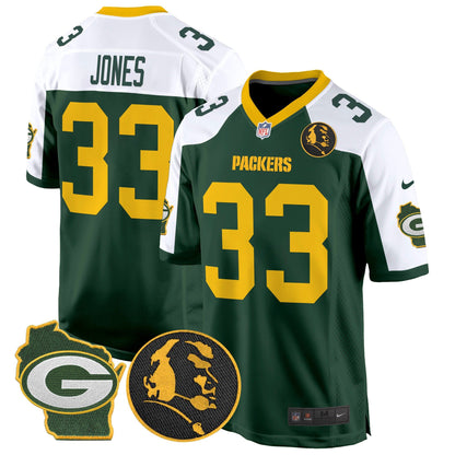 Packers John Madden & Home Patch Game Jersey - All Stitched