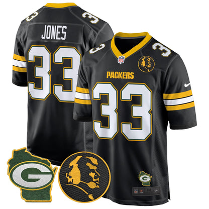 Packers John Madden & Home Patch Game Jersey - All Stitched