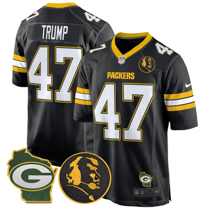 Packers John Madden & Home Patch Game Jersey - All Stitched