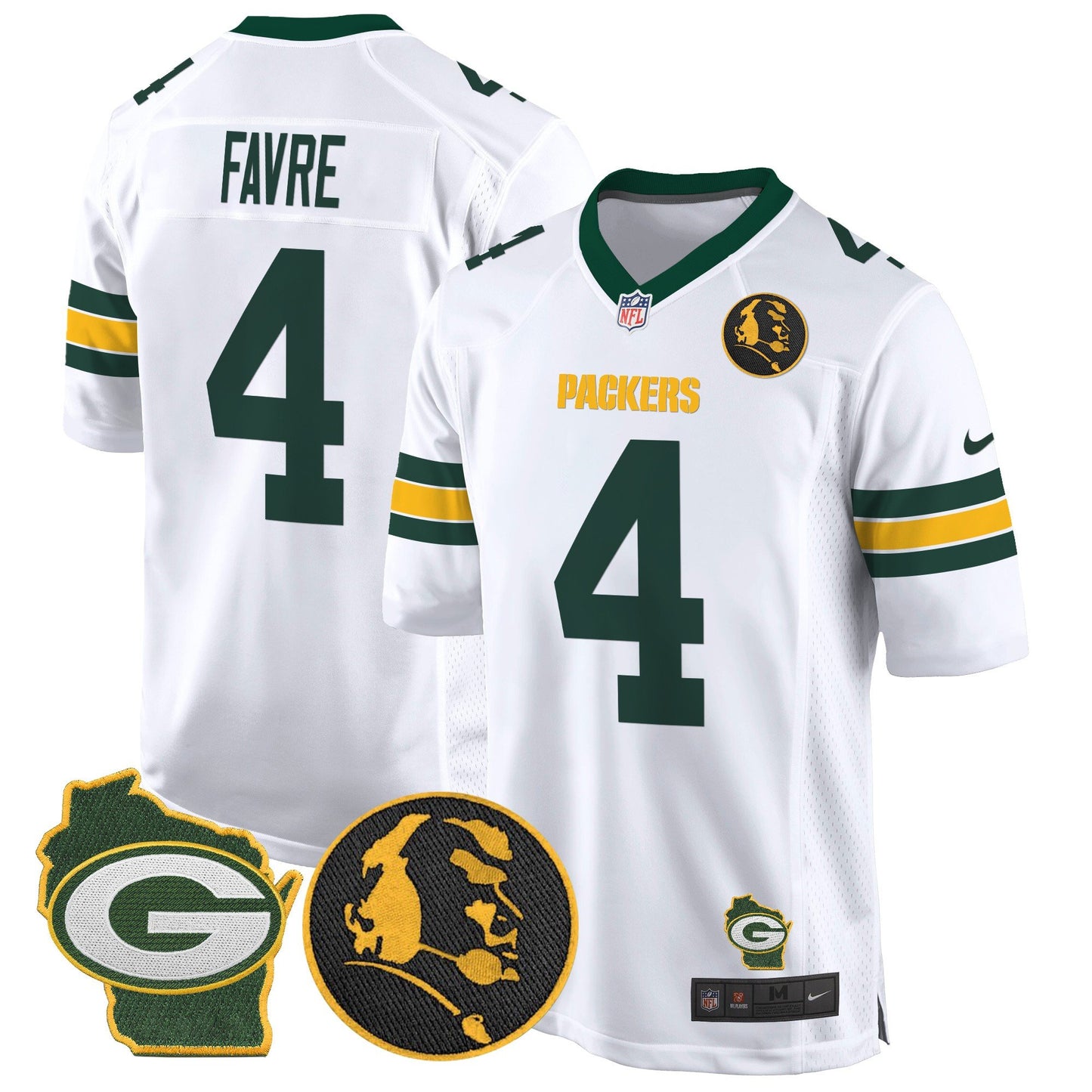 Packers John Madden & Home Patch Game Jersey - All Stitched