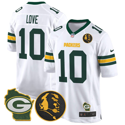 Packers John Madden & Home Patch Game Jersey - All Stitched