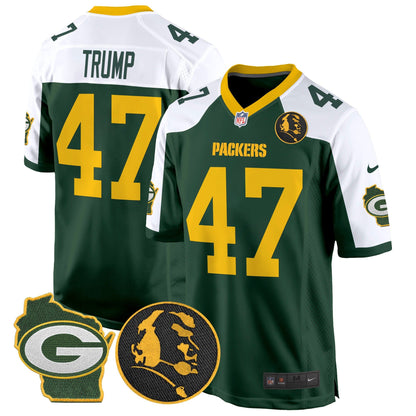 Packers John Madden & Home Patch Game Jersey - All Stitched