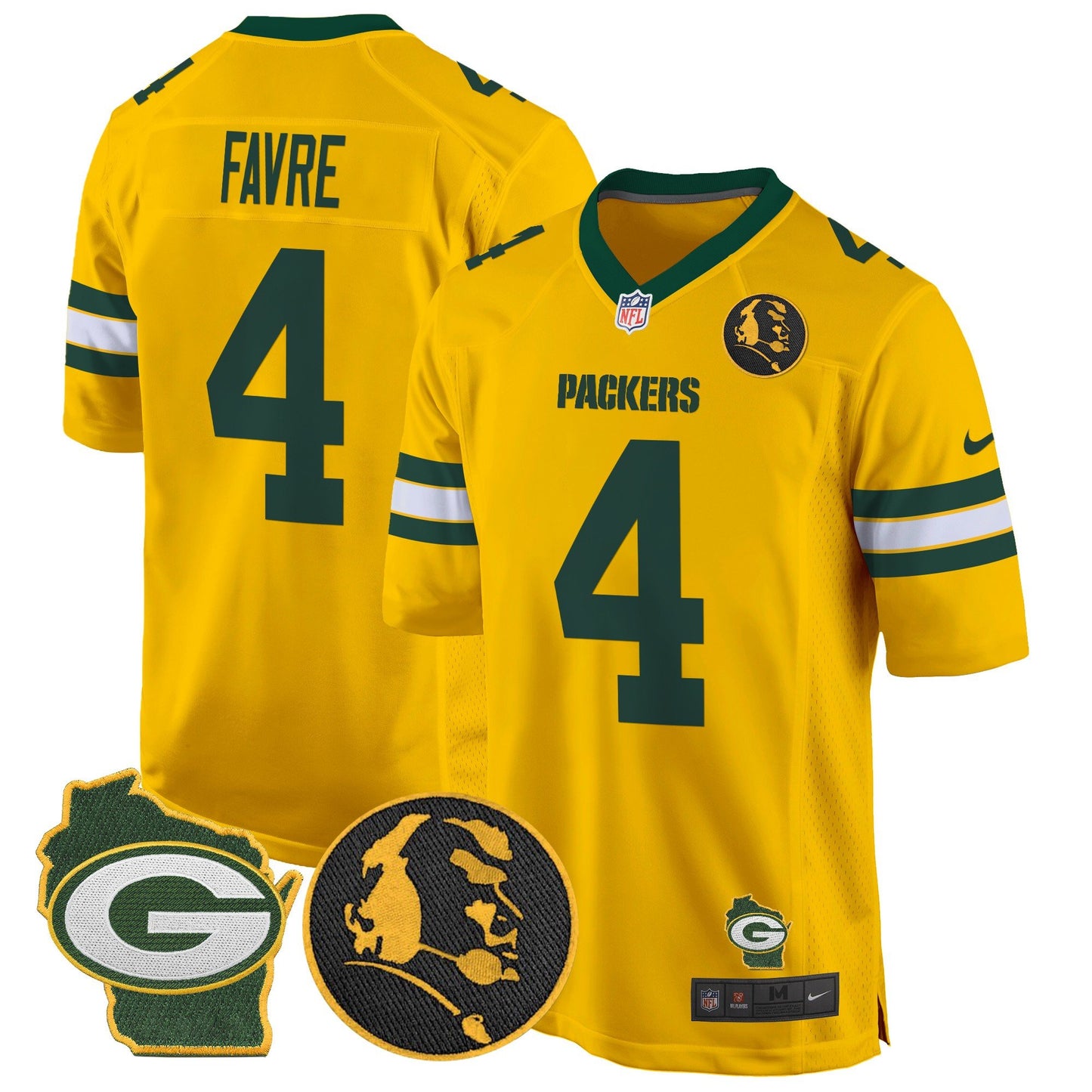 Packers John Madden & Home Patch Game Jersey - All Stitched