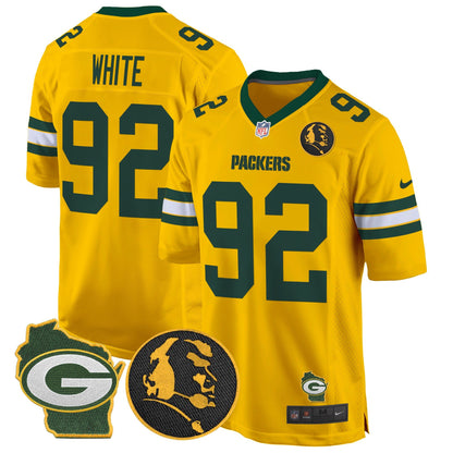 Packers John Madden & Home Patch Game Jersey - All Stitched