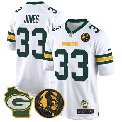 Packers John Madden & Home Patch Game Jersey - All Stitched