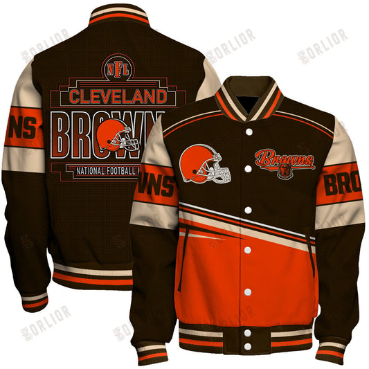 Cleveland Browns Football Team 2024- 25 Dare To Be Different Unisex Varsity Jacket