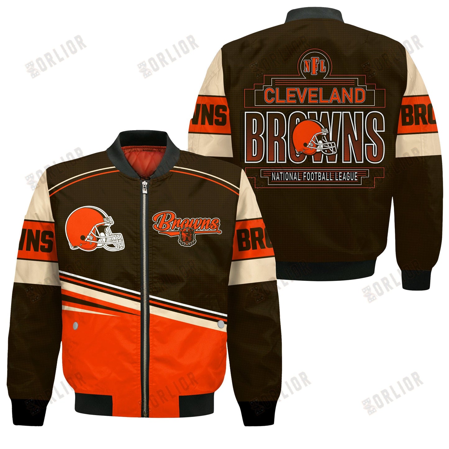 Cleveland Browns Football Team 2024- 25 Dare To Be Different Bomber Jacket