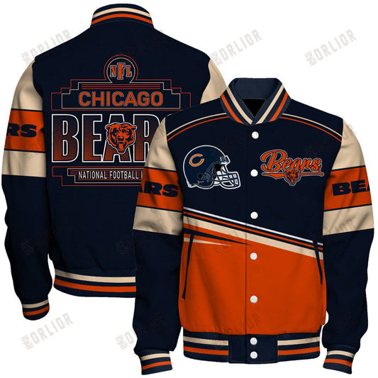 Chicago Bears Football Team 2024- 25 Dare To Be Different Unisex Varsity Jacket