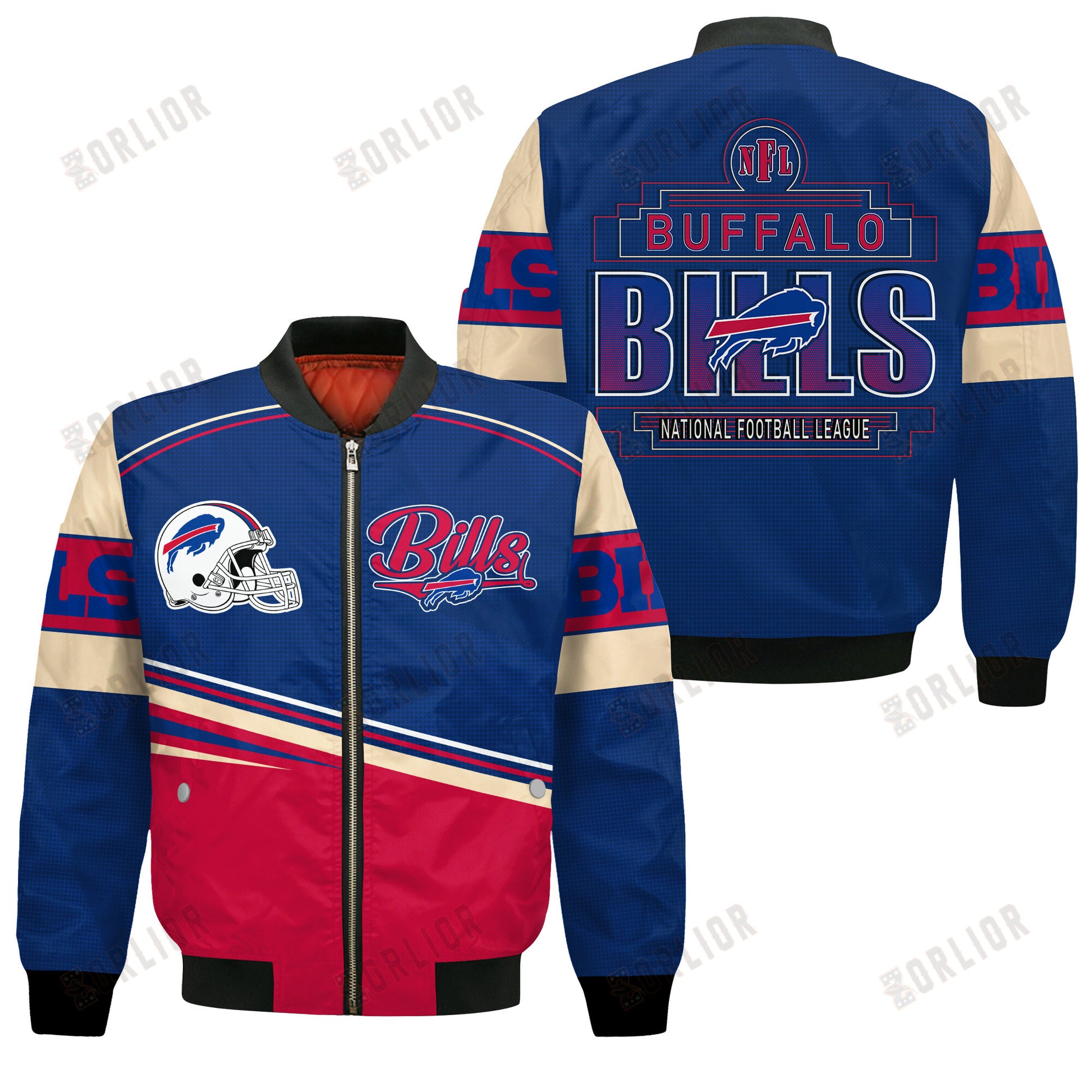 Buffalo Bills Football Team 2024- 25 Dare To Be Different Bomber Jacket