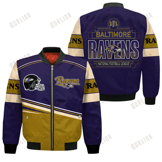 Baltimore Ravens Football Team 2024- 25 Dare To Be Different Bomber Jacket