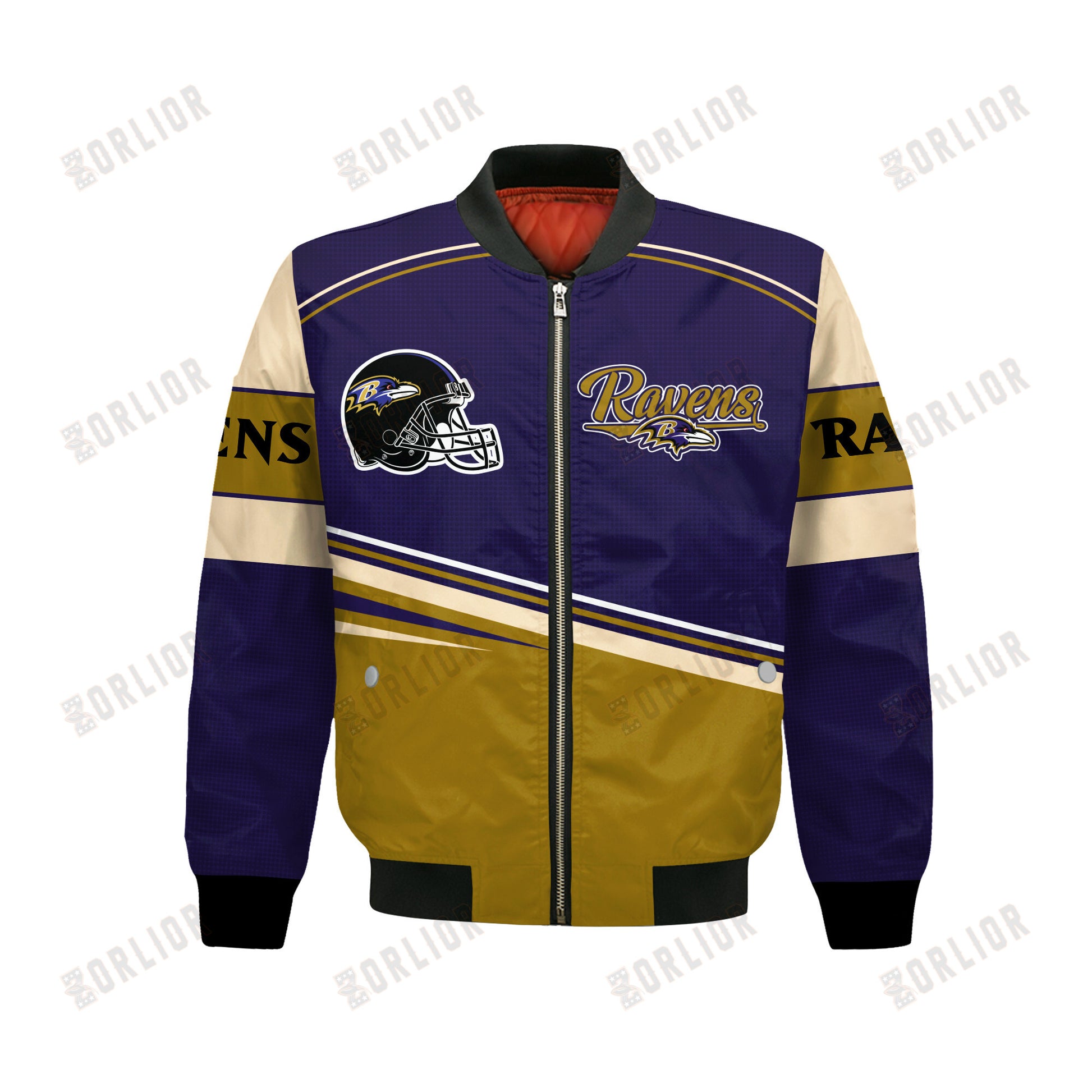 Baltimore Ravens Football Team 2024- 25 Dare To Be Different Bomber Jacket