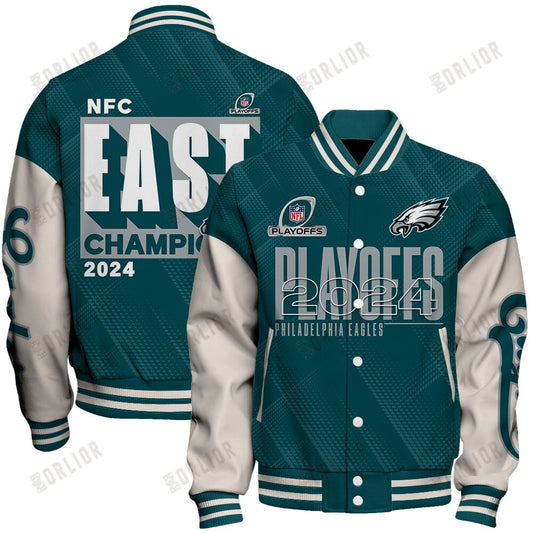 Philadelphia Eagles NFC EAST Champions 2024 Unisex Varsity Jacket