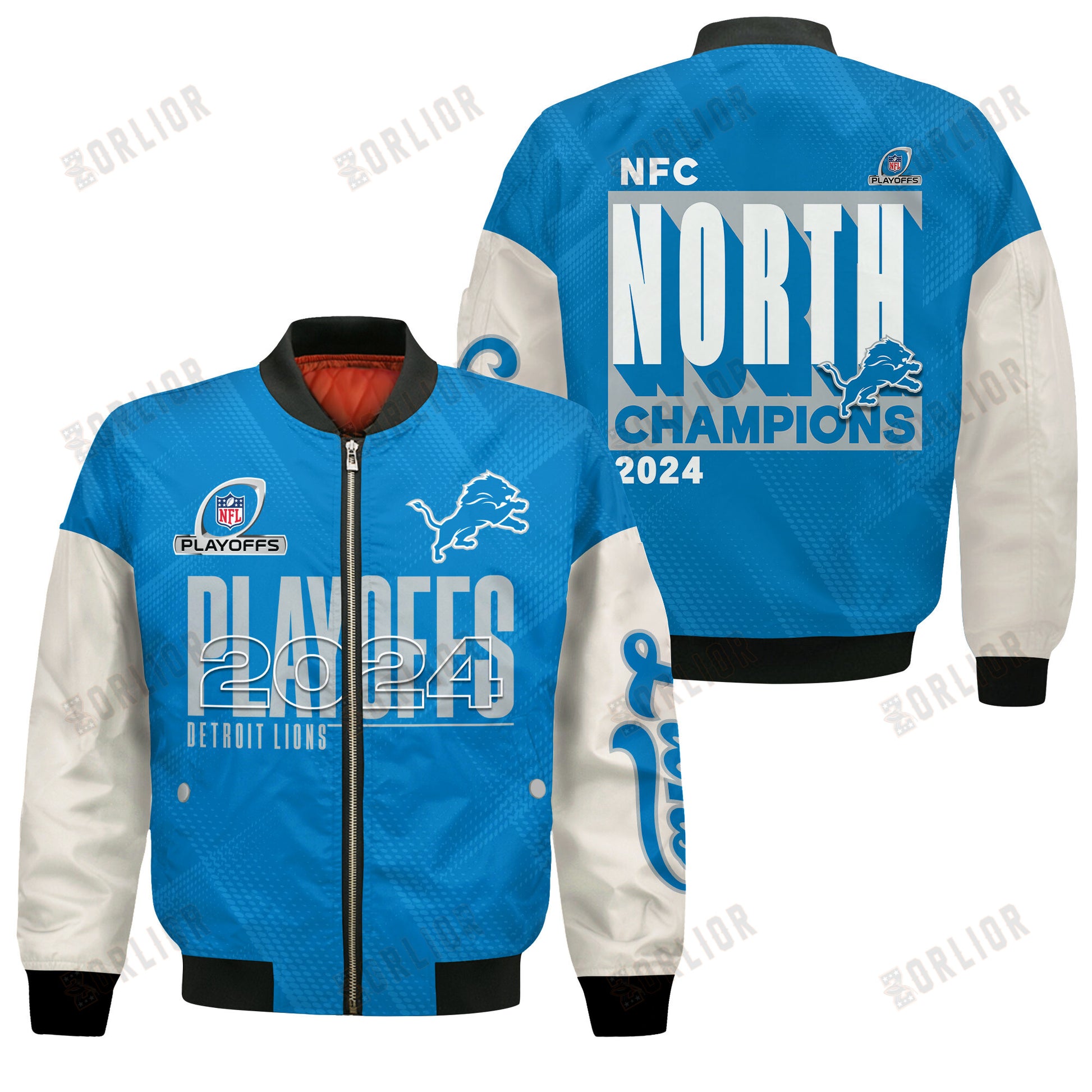Detroit Lions NFC NORTH Champions 2024 Bomber Jacket