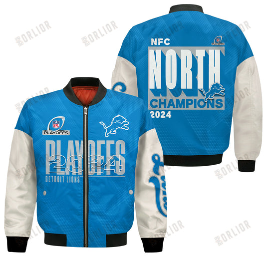 Detroit Lions NFC NORTH Champions 2024 Bomber Jacket